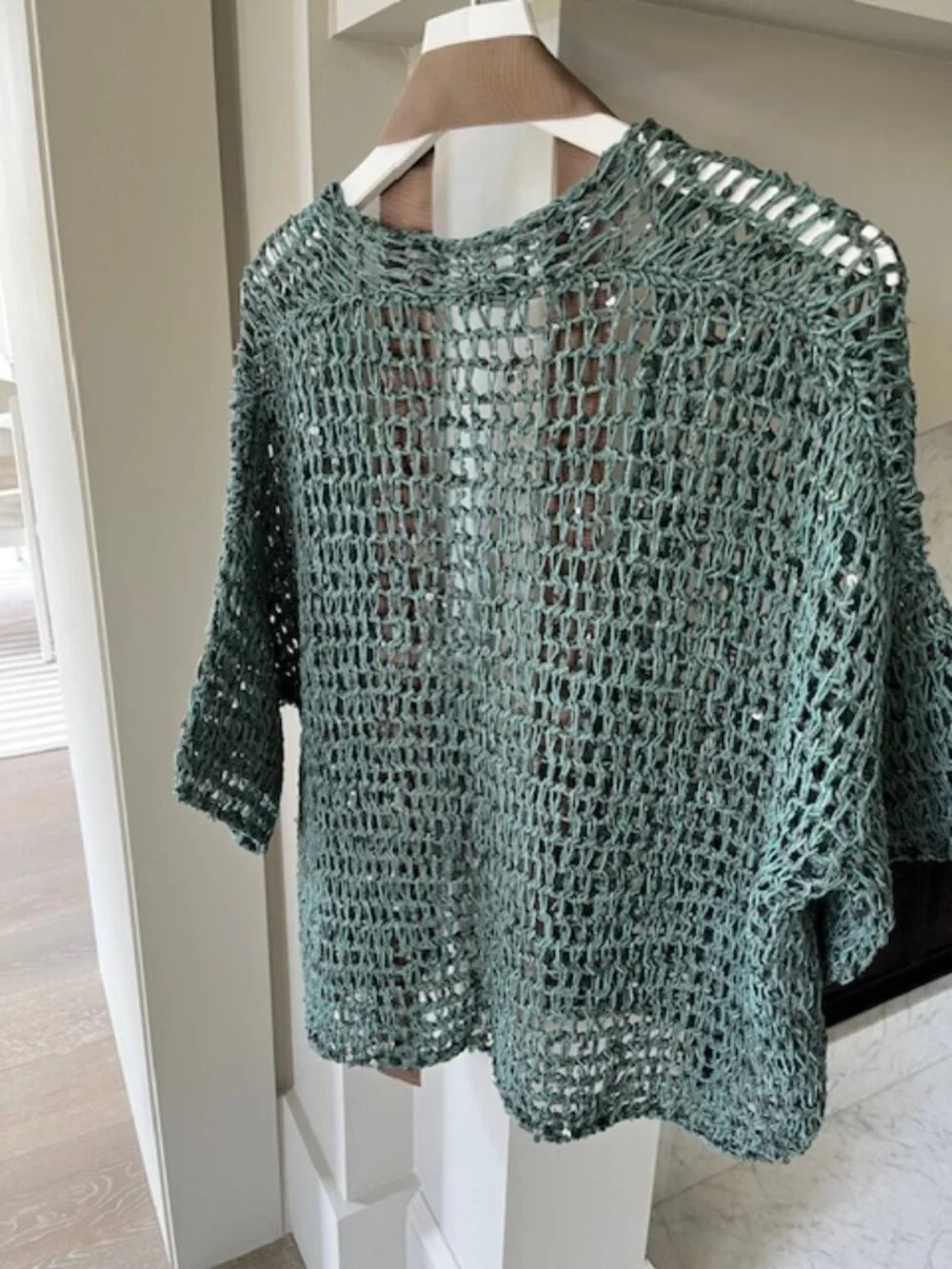Brunello Cucinelli sequin net cardigan sweater - Picture 3 of 3